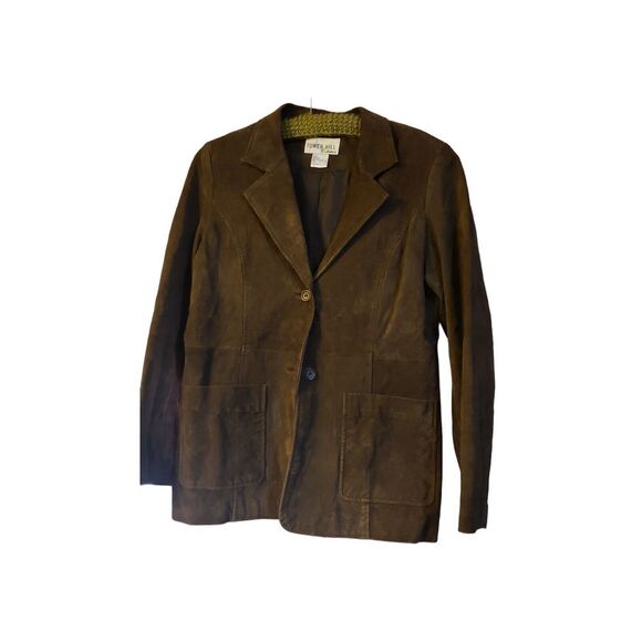 Tower Hill Collection Women's 100% Leather Jacket Brown Size 12 Blazer Style - Picture 2 of 11